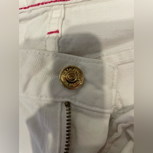 Kate Spade Perry Street Jeans Size 28 Play Hooky Slim Straight Leg White Denim - Picture 5 of 11